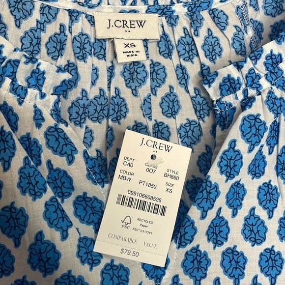 J. Crew | Block-Print Artist Top‎ 205 - Picture 11 of 11